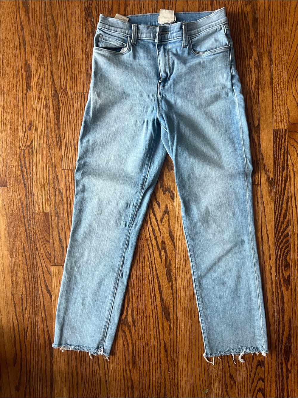 L'AGENCE Light Wash Straight Jeans